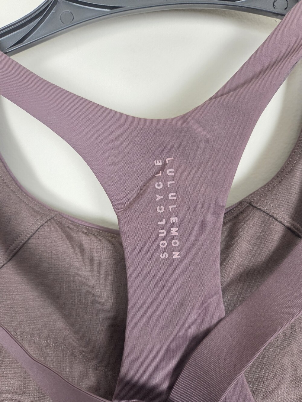 Lululemon X Soulcycle Set Sports Bra 24" Leggings Purple Taupe Womens 12 Everlux - Picture 4 of 11